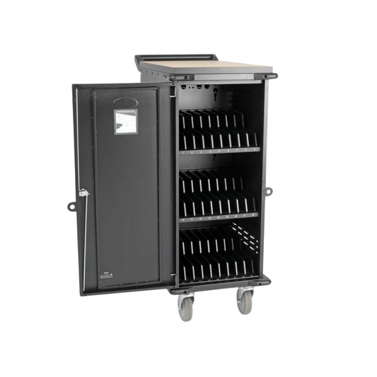 Eaton Tripp Lite Series 27-Device AC Charging Cart – Laptops & Chromebooks -120V – 10 ft. Cord – Black