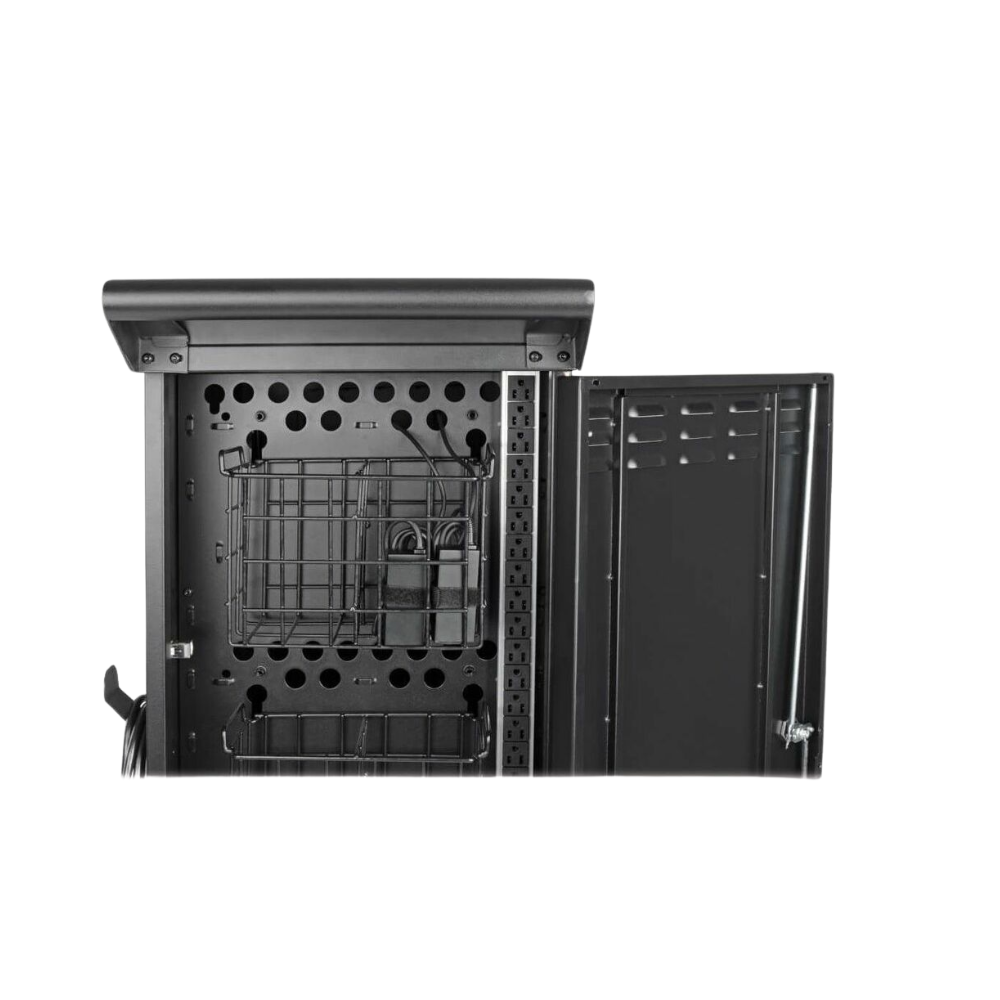 Eaton Tripp Lite Series 27-Device AC Charging Cart – Laptops & Chromebooks -120V – 10 ft. Cord – Black