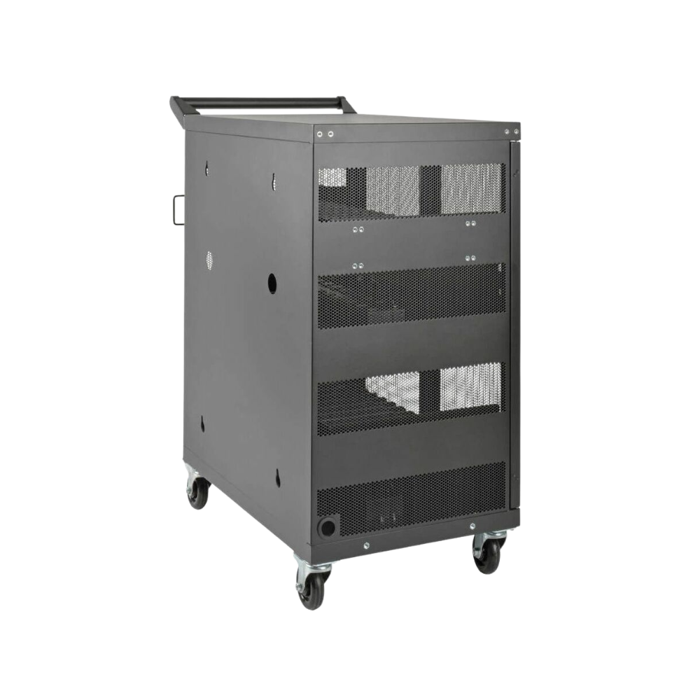 Eaton Tripp Lite 32-Device AC Charging Cart – For Laptops & Chromebooks, Wall-Mount Option, Black