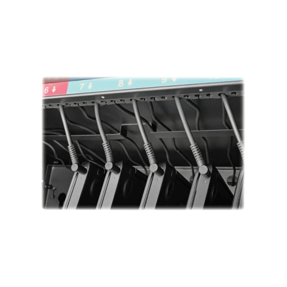 Eaton Tripp Lite 36-Device AC Charging Cart – Laptops & Chromebooks – 15" Max Size – Black
