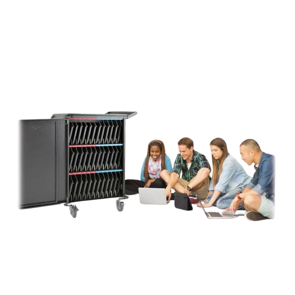 Eaton Tripp Lite 36-Device AC Charging Cart – Laptops & Chromebooks – 15" Max Size – Black