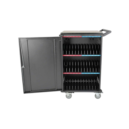Eaton Tripp Lite 36-Device AC Charging Cart – Laptops & Chromebooks – 15" Max Size – Black