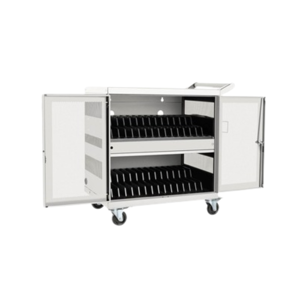 Eaton Tripp Lite 32-Device USB Charging Cart – For iPad, Android, Surface & Tablets, Wall-Mountable, White