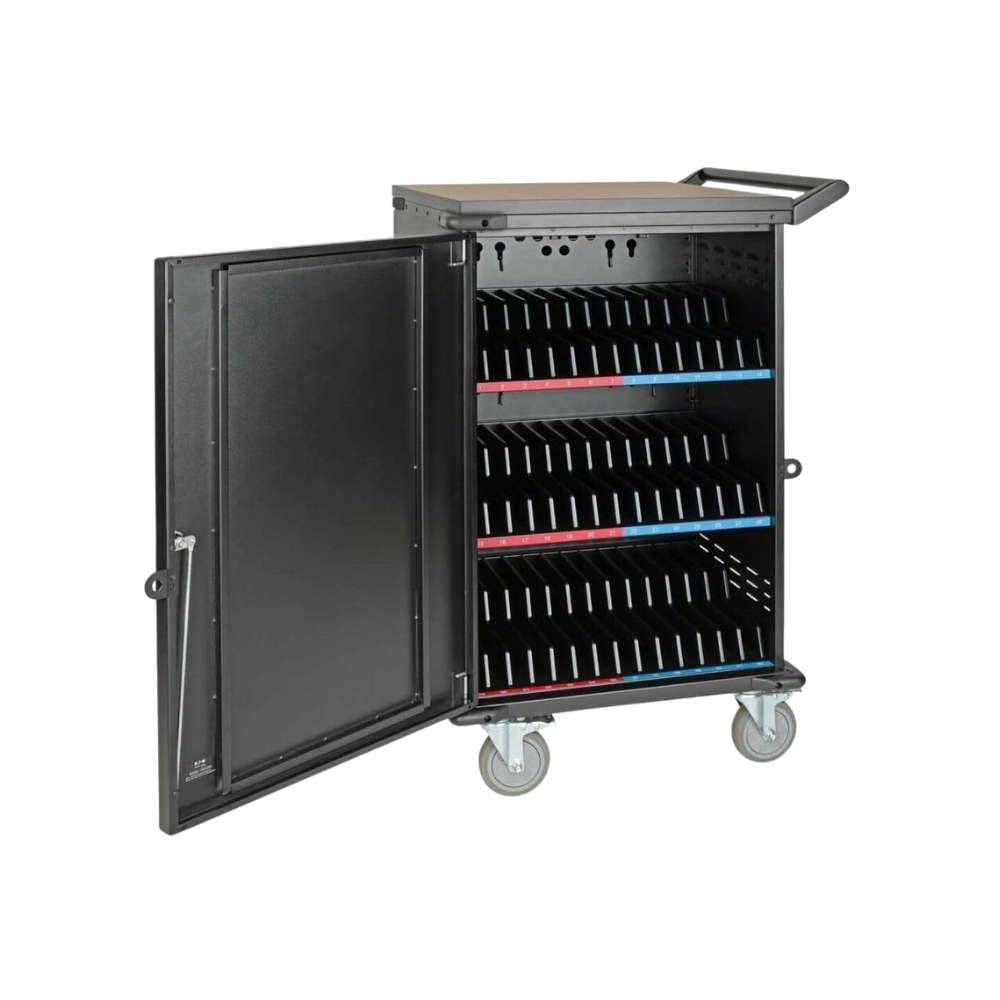 Eaton Tripp Lite Series 48-Device AC Charging Cart – Laptops & Chromebooks – 120V – 10 ft. Cord – Black
