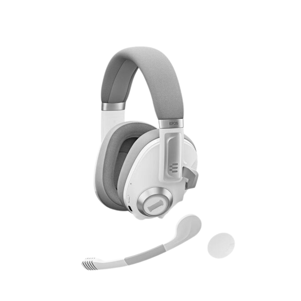 EPOS H3PRO Hybrid Wireless Gaming Headset - Stereo - Wired/Wireless - Bluetooth - USB Type-A & 3.5mm - Noise Cancelling - Ghost White