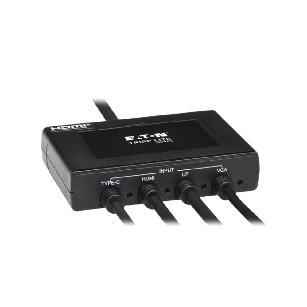 Eaton Tripp Lite 4-Port 4K Presentation Adapter – HDMI/DP/USB-C/VGA to HDMI, TAA Compliant