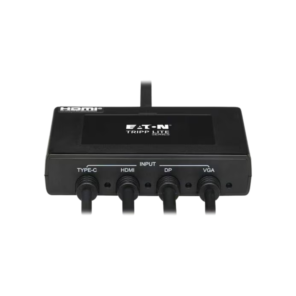 Eaton Tripp Lite 4-Port 4K Presentation Adapter – HDMI/DP/USB-C/VGA to HDMI, TAA Compliant