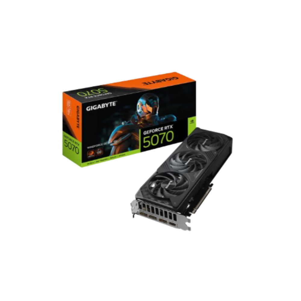 Gigabyte NVIDIA GeForce RTX 5070 WINDFORCE SFF Overclocked Triple Fan 12GB GDDR7 PCIe 5.0 Graphics Card