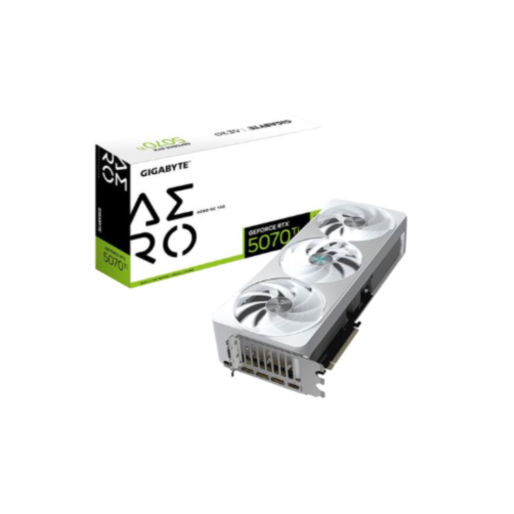 Gigabyte NVIDIA GeForce RTX 5070 Ti AERO Overclocked Triple Fan 16GB GDDR7 PCIe 5.0 Graphics Card