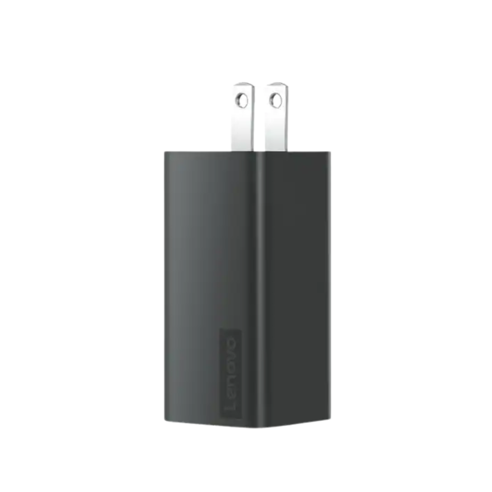 Lenovo 65W USB-C GaN Adapter – Black – PD 3.0 – Foldable Plug – Chromebook Compatible – 1.8m Cable – 5V to 20V Output