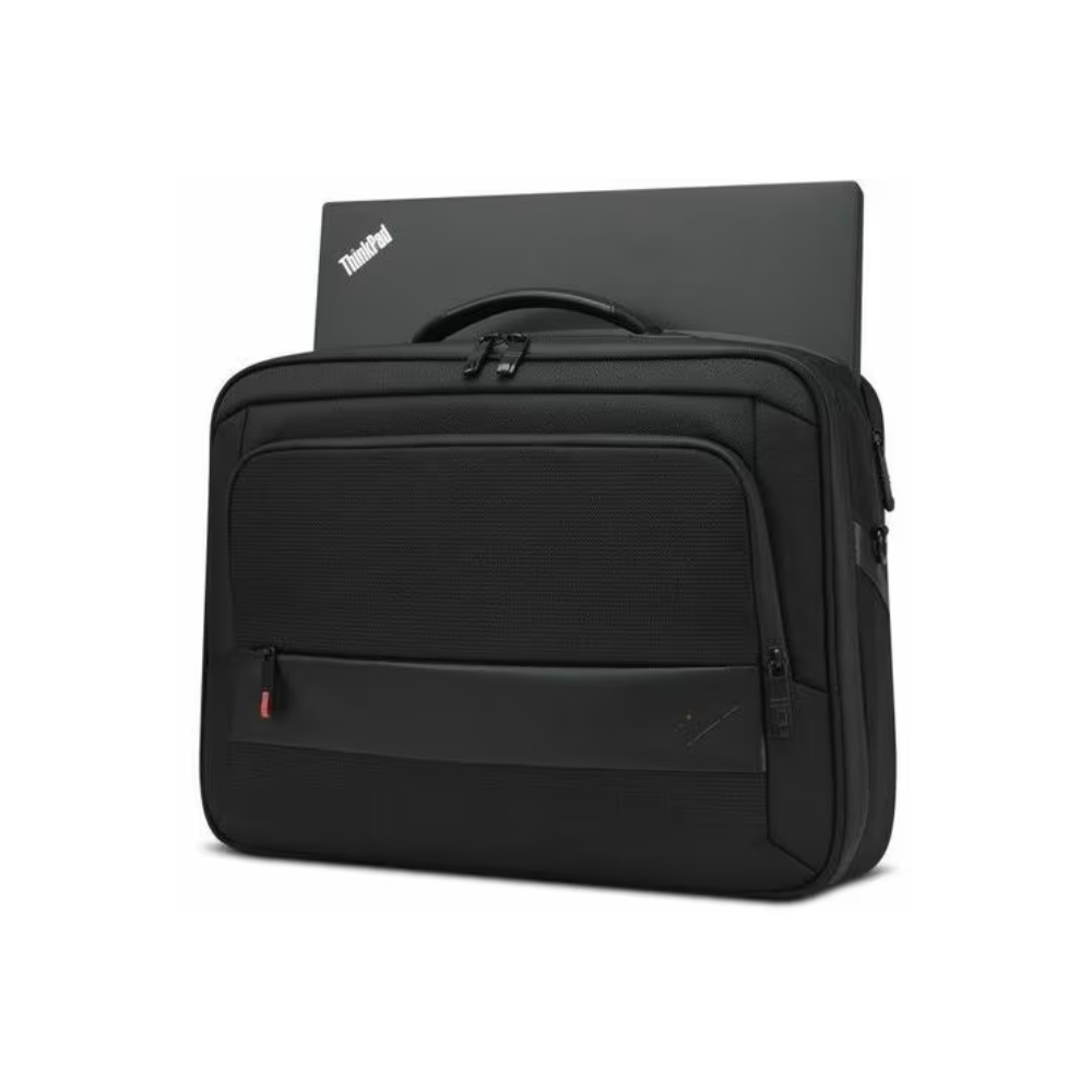 Lenovo 16" Laptop Carrying Case – Briefcase Style – Black – Water & Tear Resistant – Recycled Material – Fits Notebook, Chromebook, Accessories