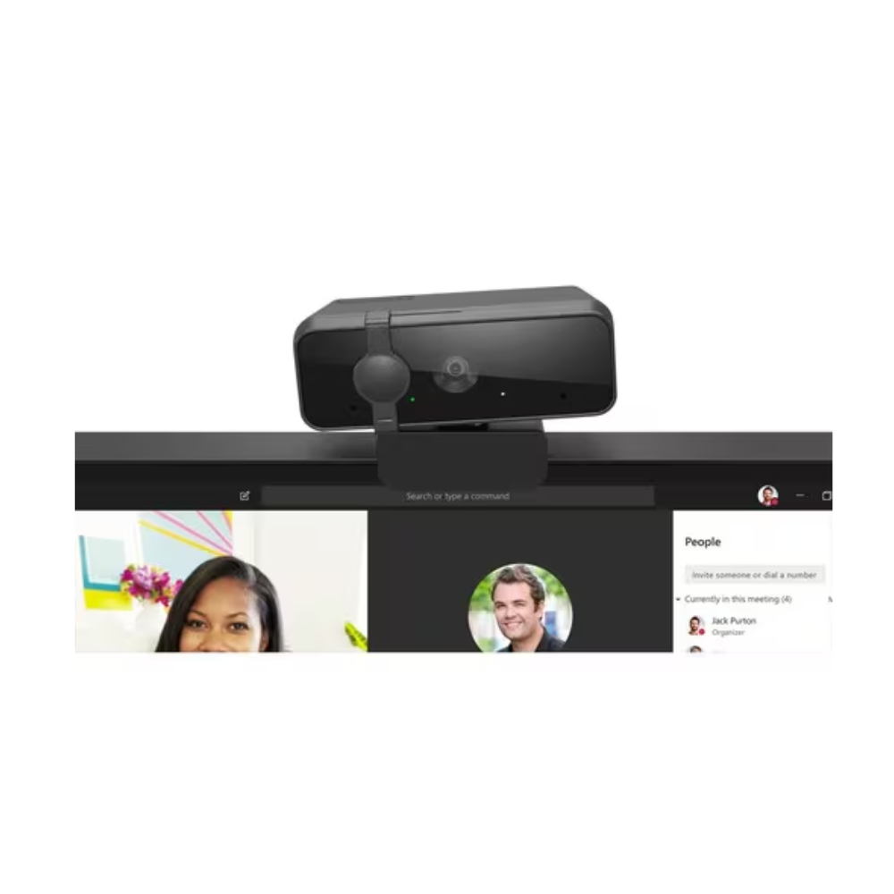 Lenovo Essential Webcam – 2MP FHD 1080P – USB 2.0 – Manual Focus – Dual Mics – Privacy Shutter
