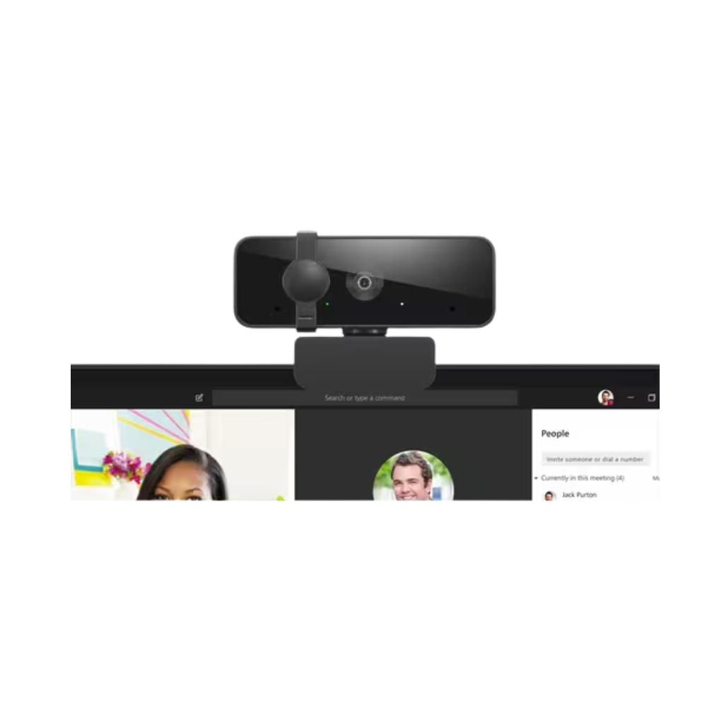 Lenovo Essential Webcam – 2MP FHD 1080P – USB 2.0 – Manual Focus – Dual Mics – Privacy Shutter