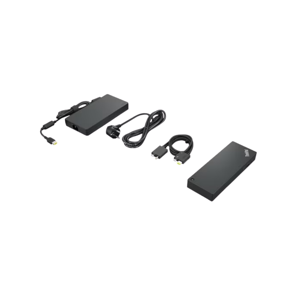 Lenovo USB-C Dual Display Travel Dock (No Adapter) – 100W PD – Dual 4K – USB-C/A – HDMI – DP – RJ-45 – Windows