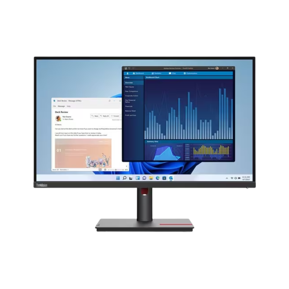 Lenovo ThinkVision T27p-30 27 Inch 4K LED Monitor - Black