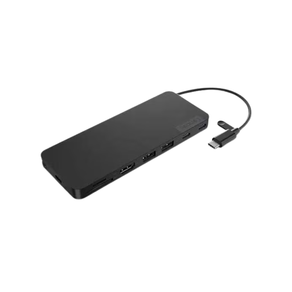 Lenovo USB-C Slim Travel Dock – 65W PD – 4K – USB-C/A, HDMI, SD – 5 USB Ports – Multi-OS