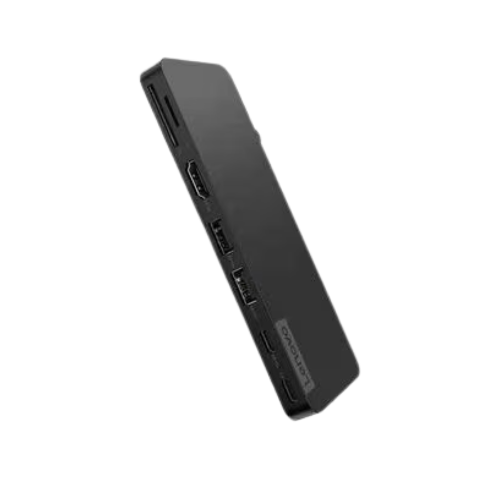 Lenovo USB-C Slim Travel Dock – 65W PD – 4K – USB-C/A, HDMI, SD – 5 USB Ports – Multi-OS