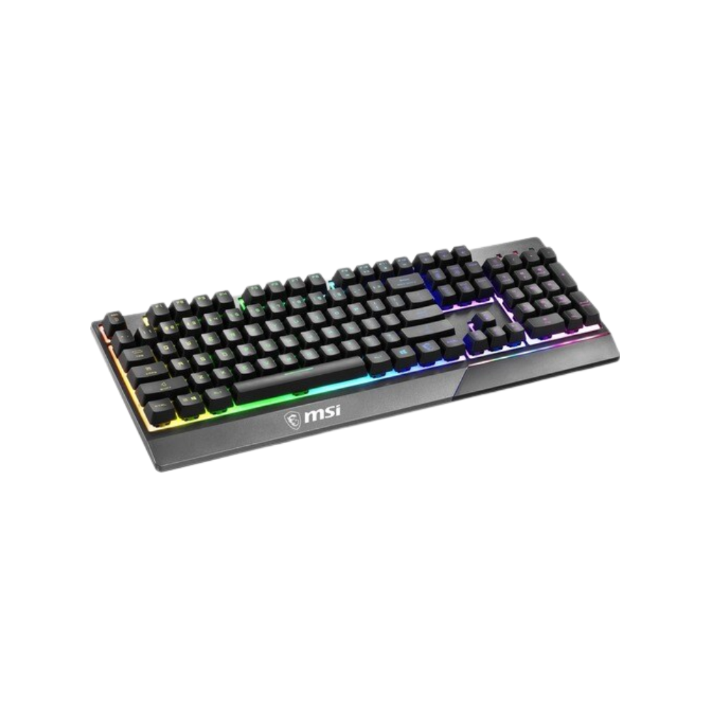 MSI VIGOR GK30 Gaming Keyboard - Cable Connectivity - USB 2.0 Interface - 104 Keys - Windows - Plunger Keyswitch - Black