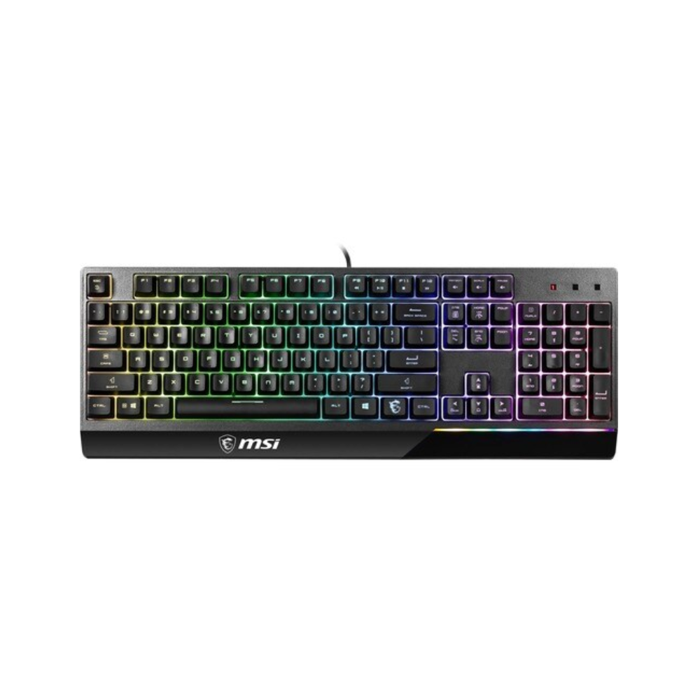 MSI VIGOR GK30 Gaming Keyboard - Cable Connectivity - USB 2.0 Interface - 104 Keys - Windows - Plunger Keyswitch - Black