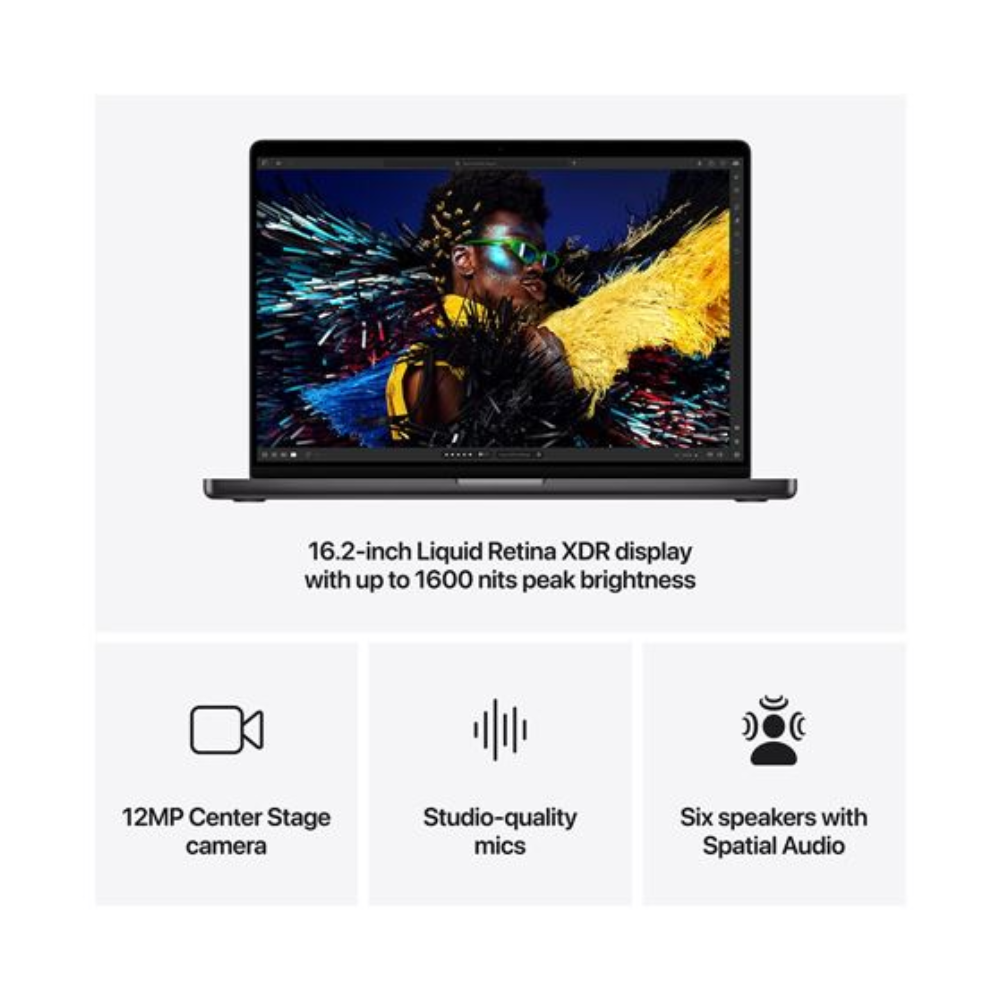 MacBook Pro 16" (Late 2024) - M4 Max 16-Core CPU - Space Black