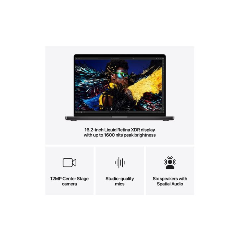 MacBook Pro 16" (Late 2024) M4 Pro 14-Core CPU - Space Black