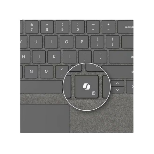Microsoft Surface Pro Keyboard/Cover Case – Platinum – Alcantara – Compatible with Surface Pro 10, Pro 9, Pro 8, and Pro X Tablets