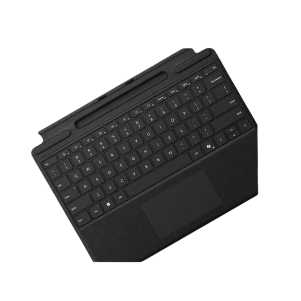 Microsoft Surface Pro Keyboard/Cover Case – Black – Alcantara – English Keyboard – Compatible with Surface Pro 11, 10, 9, and 8 Tablets