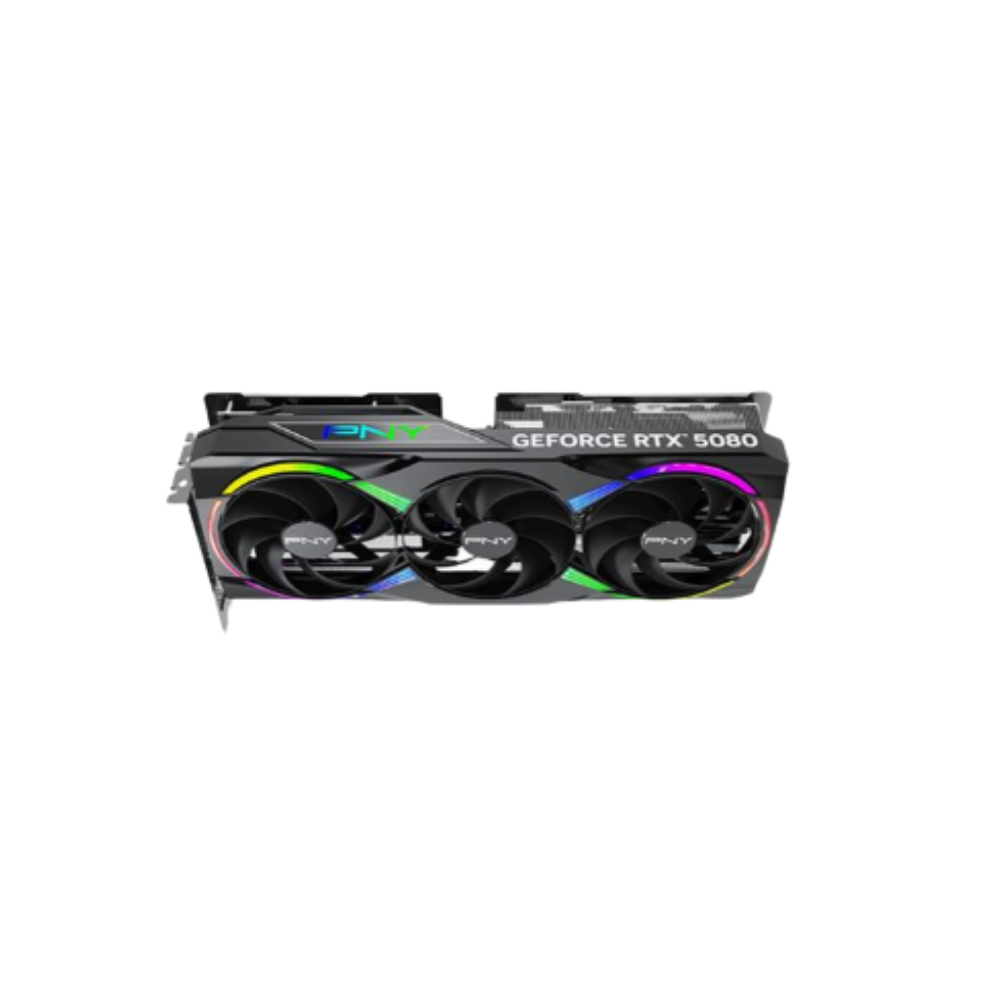 PNY NVIDIA GeForce RTX 5080 EPIC-X RGB Overclocked Triple Fan 16GB GDDR7 PCIe 5.0 Graphics Card