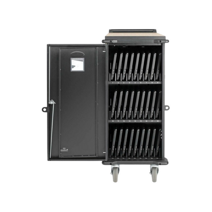 Eaton Tripp Lite Series 27-Device AC Charging Cart – Laptops & Chromebooks -120V – 10 ft. Cord – Black