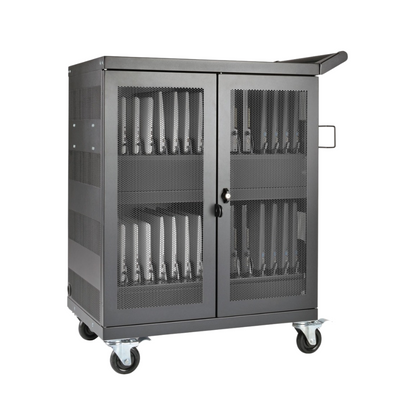 Eaton Tripp Lite 32-Device AC Charging Cart – For Laptops & Chromebooks, Wall-Mount Option, Black