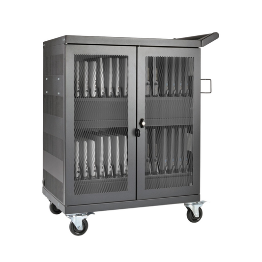 Eaton Tripp Lite 32-Device AC Charging Cart – For Laptops & Chromebooks, Wall-Mount Option, Black