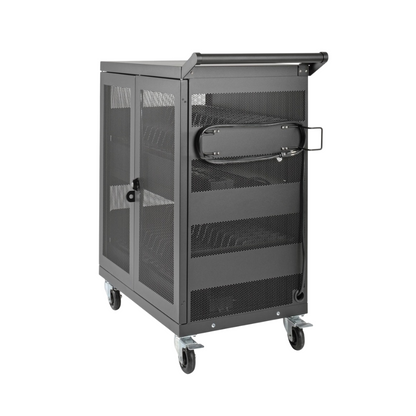 Eaton Tripp Lite 32-Device AC Charging Cart – For Laptops & Chromebooks, Wall-Mount Option, Black