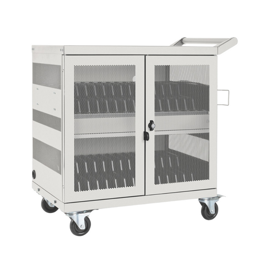 Eaton Tripp Lite 32-Device USB Charging Cart – For iPad, Android, Surface & Tablets, Wall-Mountable, White