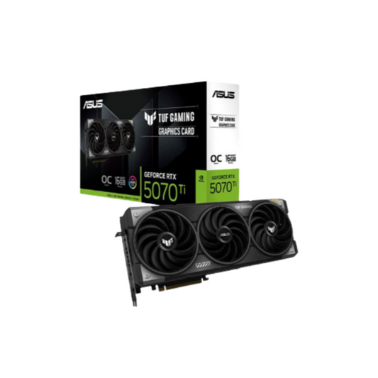 ASUS NVIDIA GeForce RTX 5070 Ti TUF Gaming Overclocked Triple Fan 16GB GDDR7 PCIe 5.0 Graphics Card