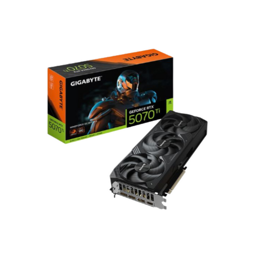 Gigabyte NVIDIA GeForce RTX 5070 Ti WINDFORCE SFF Overclocked Triple Fan 16GB GDDR7 PCIe 5.0 Graphics Card