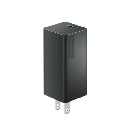 Lenovo 65W USB-C GaN Adapter – Black – PD 3.0 – Foldable Plug – Chromebook Compatible – 1.8m Cable – 5V to 20V Output