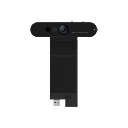Lenovo ThinkVision MC60 Webcam – 1080p FHD – USB 2.0 – 90° Wide Angle – Dual Mics – Autofocus – Privacy Shutter – For Monitor – Black