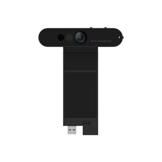 Lenovo ThinkVision MC60 Webcam – 1080p FHD – USB 2.0 – 90° Wide Angle – Dual Mics – Autofocus – Privacy Shutter – For Monitor – Black