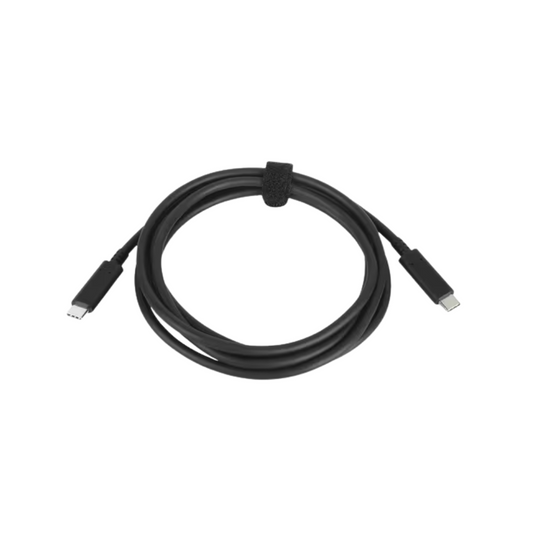 Lenovo USB-C to USB-C Cable 2m (6.56 ft) – 5 Gbps Data Transfer – 60W Power Delivery – Black – Compatible with Monitors & Docking Stations