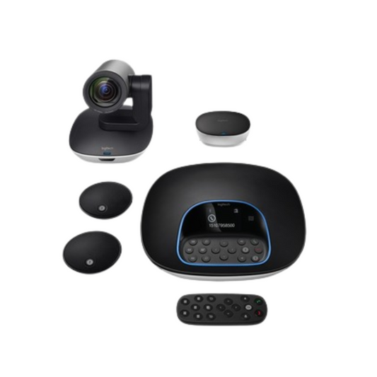 Logitech GROUP Video Conferencing System with Expansion Mics – 1080p – 30fps – USB - Black