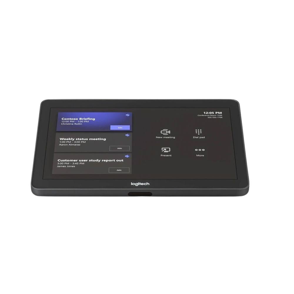 Logitech Tap Touch Controller - For Video Conferencing, Meeting Room - HDMI In - USB - Tabletop, Wall Mountable, Riser Mount - Black