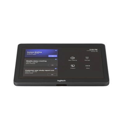 Logitech Tap Touch Controller - For Video Conferencing, Meeting Room - HDMI In - USB - Tabletop, Wall Mountable, Riser Mount - Black