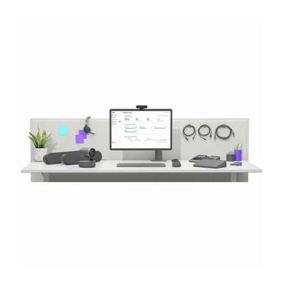 Logitech Tap Touch Controller - For Video Conferencing, Meeting Room - HDMI In - USB - Tabletop, Wall Mountable, Riser Mount - Black
