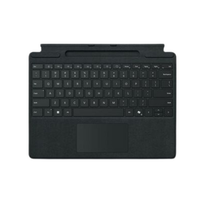 Microsoft Surface Pro Keyboard/Cover Case – Black – Glass & Alcantara – Slim Pen Storage – Compatible with Surface Pro Tablets