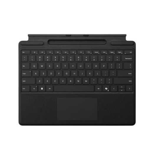 Microsoft Surface Pro Keyboard/Cover Case – Black – Alcantara – English Keyboard – Compatible with Surface Pro 11, 10, 9, and 8 Tablets