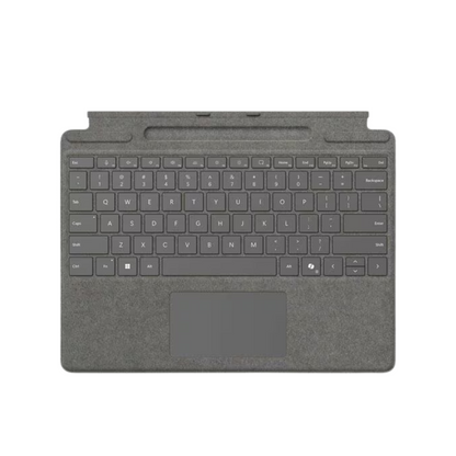 Microsoft Surface Pro Keyboard/Cover Case – Platinum – Alcantara – Compatible with Surface Pro 10, Pro 9, Pro 8, and Pro X Tablets