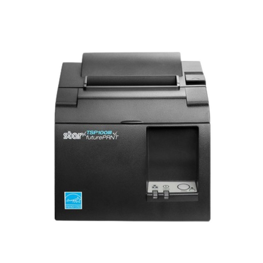 Star Micronics TSP143IIILAN Ethernet Thermal Receipt Printer – 250mm/sec, Auto Cutter, Drop-In Loading, Gray