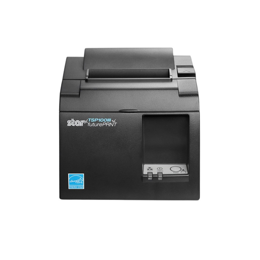 Star Micronics TSP143IIILAN Ethernet Thermal Receipt Printer – 250mm/sec, Auto Cutter, Drop-In Loading, Gray