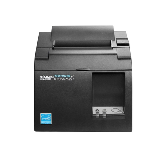 Star Micronics TSP143IIIU USB Thermal Receipt Printer – 250mm/sec, Lightning Charging, Auto Cutter, Drop-In Loading, Gray