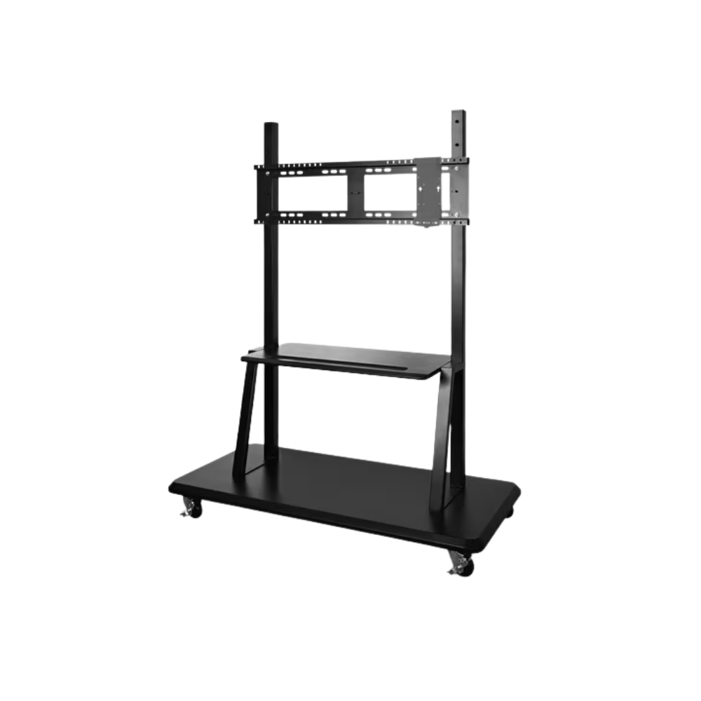 ViewSonic VB-STND-001 Mobile TV Cart for 55"–86" Displays – Supports up to 265 lbs – VESA 400x200 to 900x600 – Tray & Locking Wheels